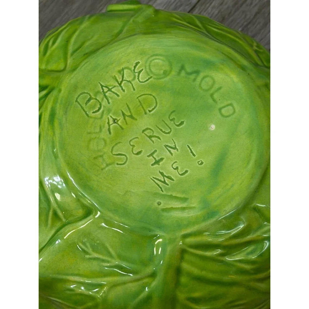 Vintage Holland Mold Bake & Serve Cabbage Tureen with Lid  (Chipped)